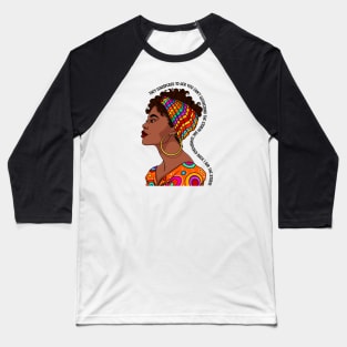 I am the storm. Black Woman Baseball T-Shirt